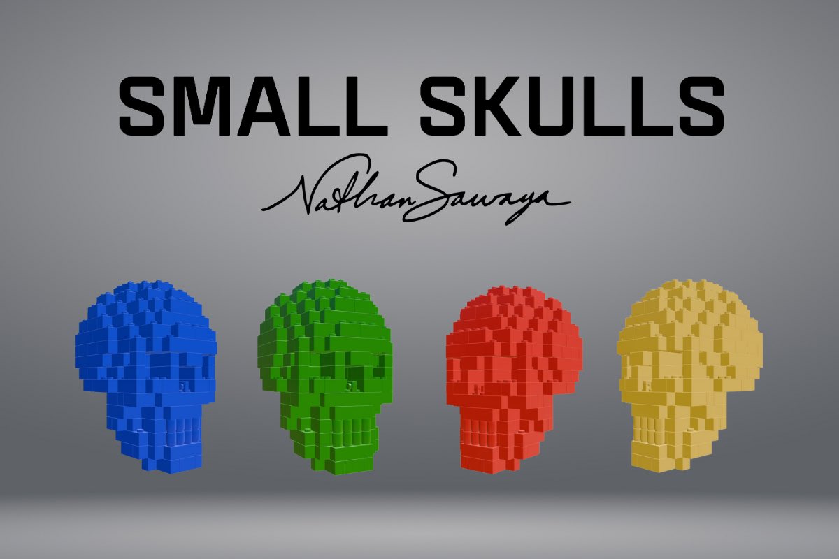 elmonx_official's tweet photo. @NathanSawaya is an award-winning artist who creates awe-inspiring works of art. His multiple global touring exhibitions, ART OF THE BRICK, have become an international phenomenon reinventing the way people see art ๐
Four unique 'Small Skulls' digital collectibles release on Tuesday, 7th May at @OpenSea ๐ฅ
