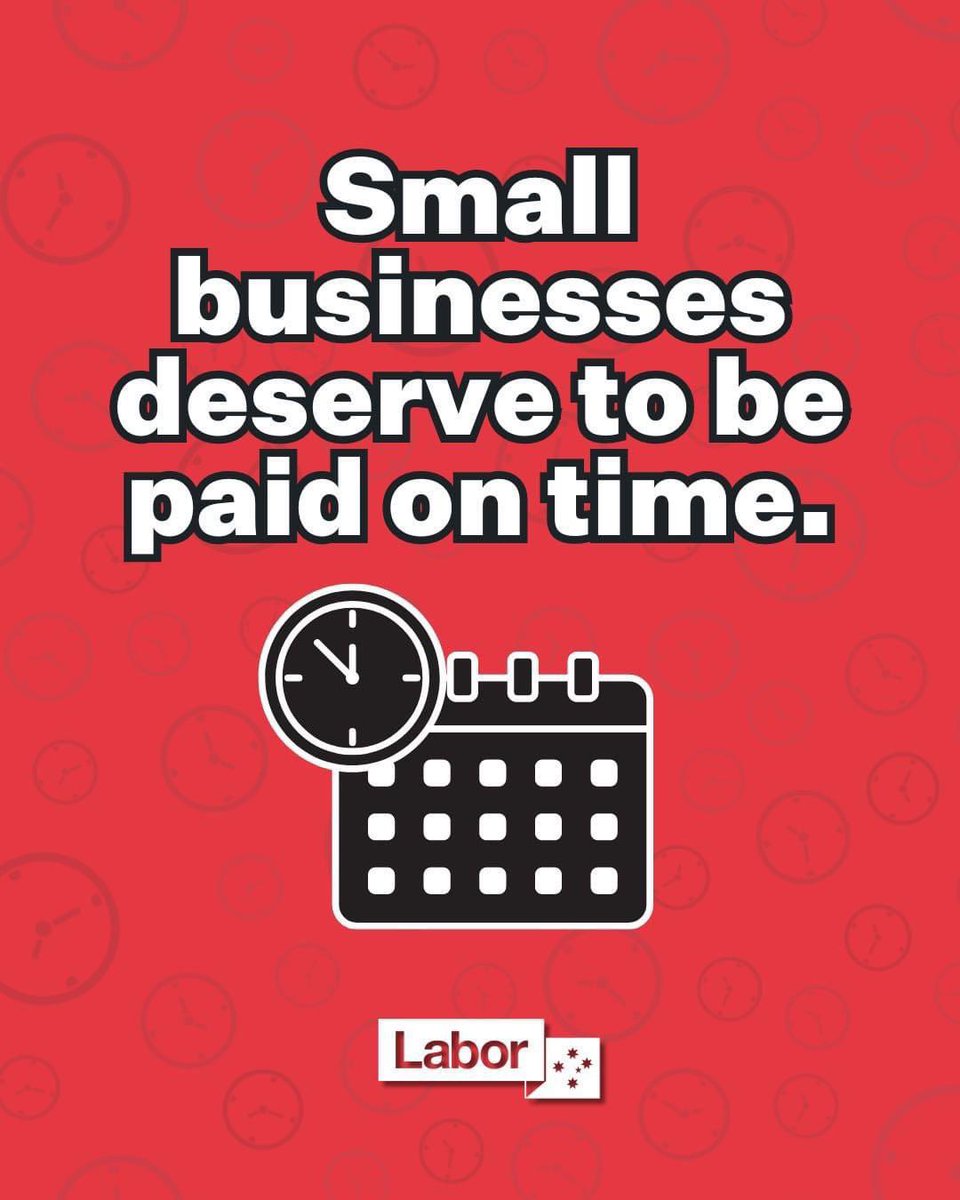 We are delivering on our commitment to improve small business payment times. Draft legislation has been released to overhaul the Payment Times Reporting Act 2020, that will increase pressure on big businesses to pay small businesses on time.