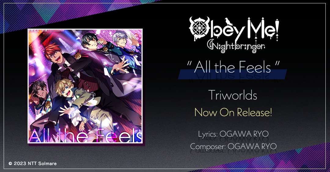 Obey Me! Nightbringer HDD2024お祝い曲「All the Feels」本日リリース🎉 皆さんでお祝いしましょう～😈✨ 「All the Feels」 Song by Triworlds linkco.re/CCPyQhAD #Obeymecharactersong