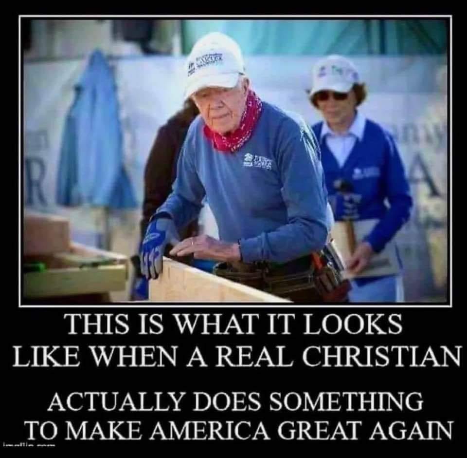 Hey all you Evangelical assholes who worship a convicted sex offending lying conman as the epitome of Christian faith, just remember what a true servant of the people and his faith looks like. If you think Trump measures up, you’re seriously flawed and beyond repair! Shameful!