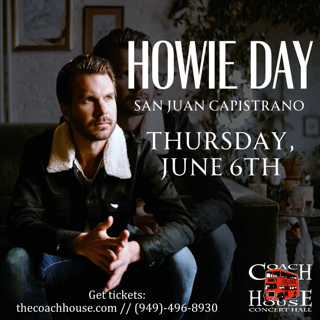 Howie Day will be coming to The Coach House on Thursday, June 6th! Get ready to celebrate the 20th Anniversary of his major-label debut, 'Stop All the World Now!' Don't miss out! Secure tickets and dinner reservations TODAY! Tickets👇 thecoachhouse.com // 📞 (949) 496-8930