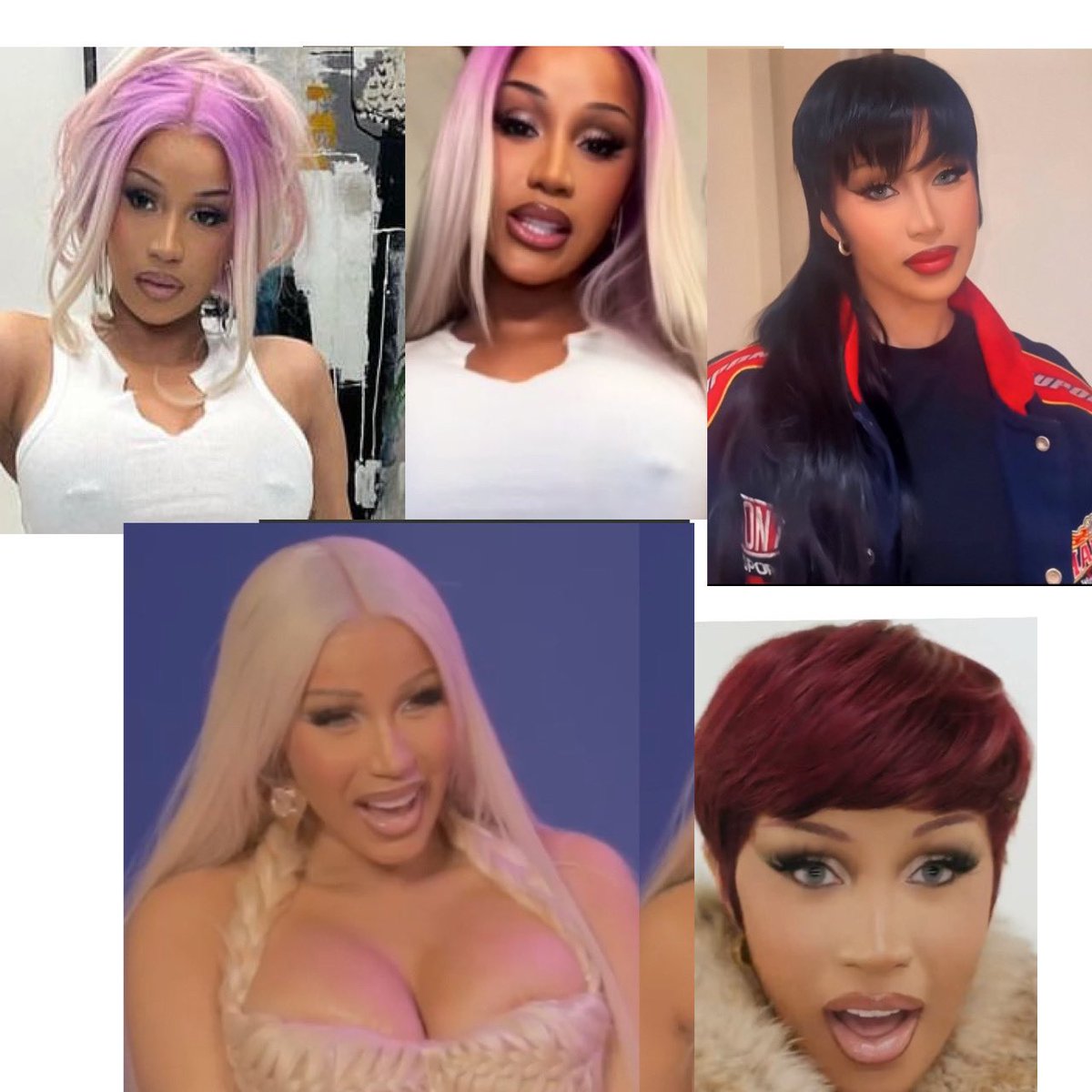 Cardiisshook's tweet photo. I drew Cardi @iamcardib wearing 3 different looks in my art style! I hope she sees this 🥹❤️ #EnoughMiami #CardiB https://t.co/9yWk8EvFN0