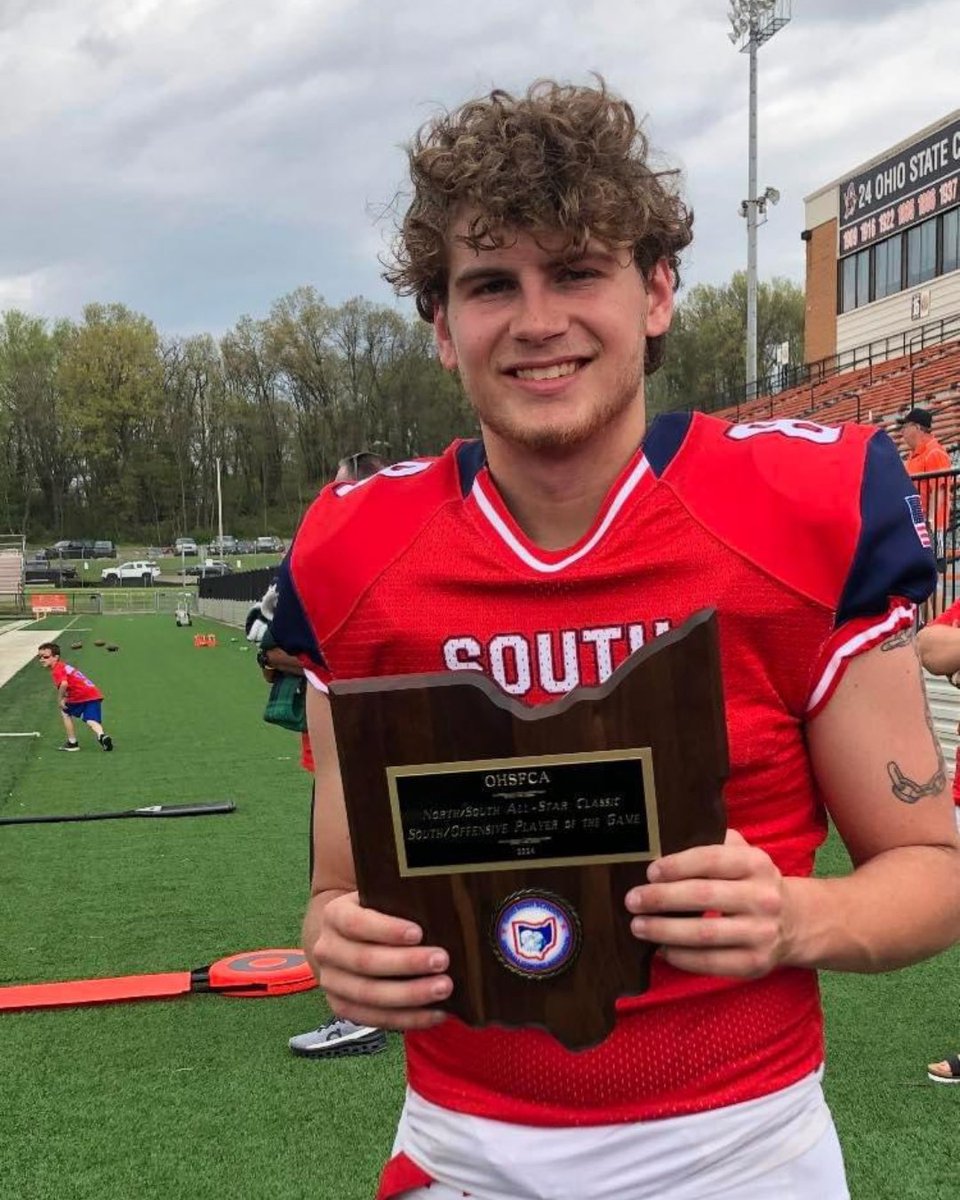 CollinsCTC's tweet photo. Congratulations to HVAC senior Peyton Jackson on winning the MVP award at the Ohio North-South all star game in Canton, Ohio! https://t.co/6De8ZHwvzL