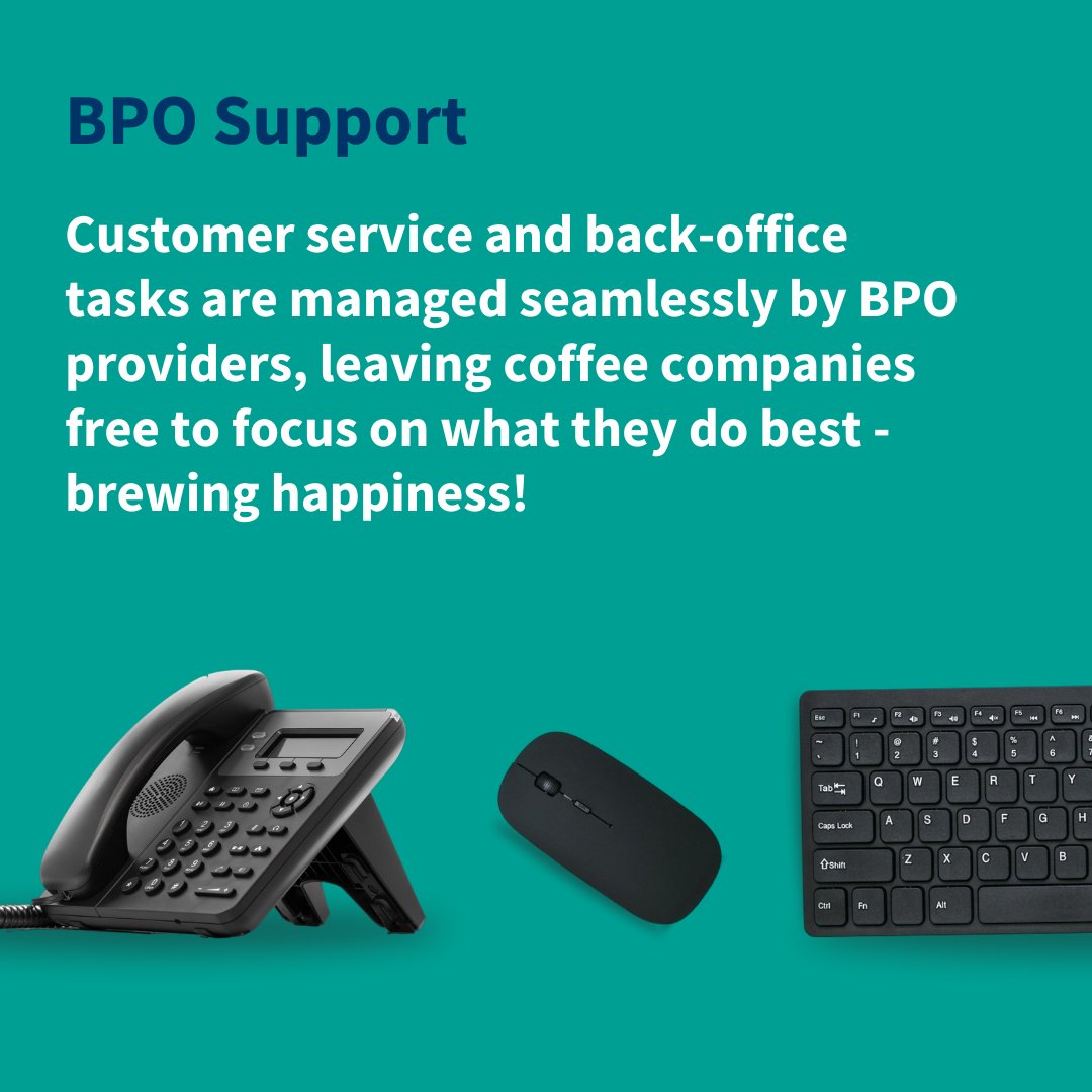 Outsourcing simplifies the coffee supply chain, while BPO providers can help enhance customer service and back-office operations, ensuring your coffee experience is always smooth and satisfying. Let's work together, visit acquirebpo.com #Outsourcing #AcquireBPO