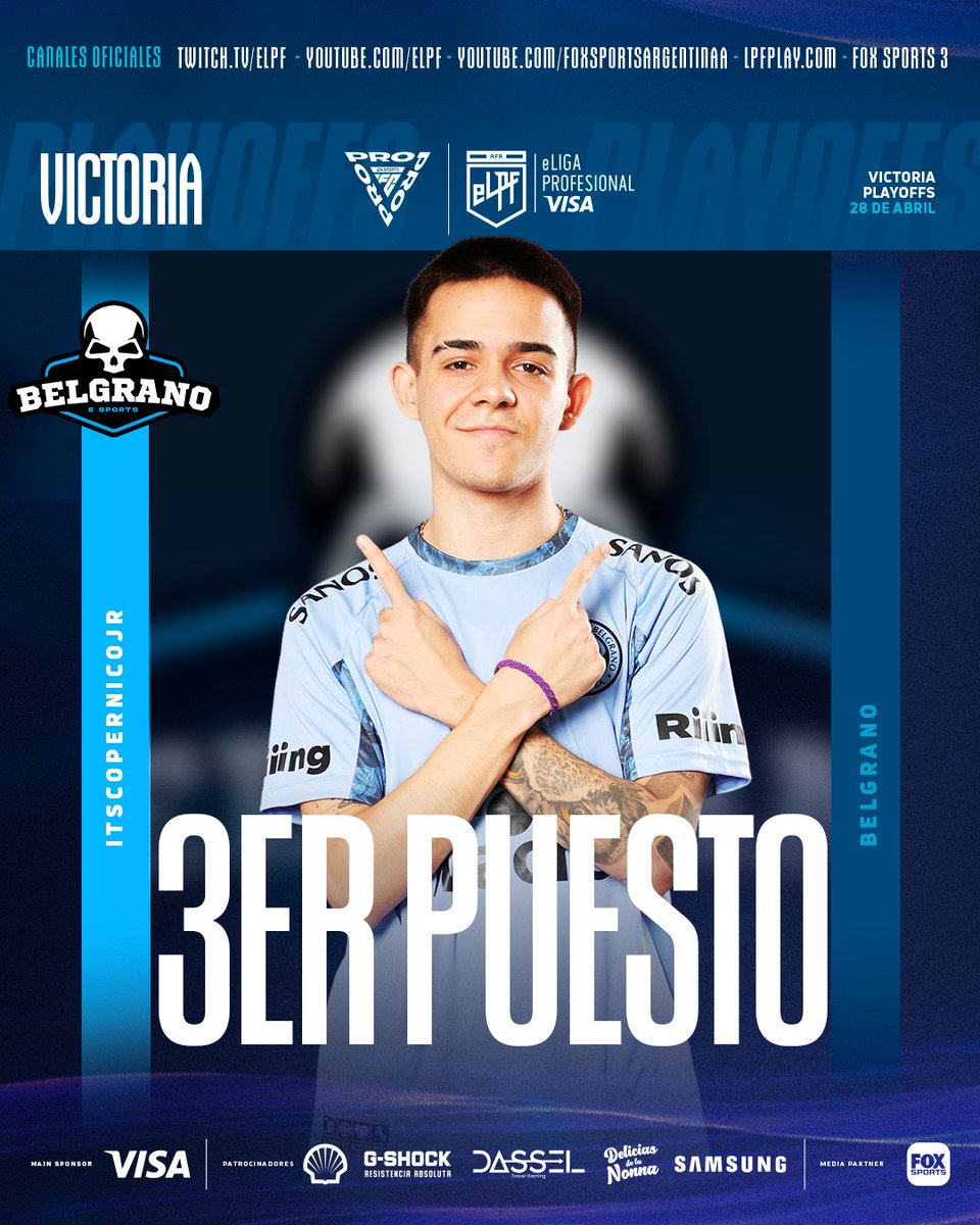 🥳 ¡VIIIICTOOOOORIIIIIAAAAAA!🔥 @CopernicoJr de @CABesportsok venció a @facu_cowen de @eSportsAAAJ y se quedó con el tercer puesto de la #eLPFVISA🏆