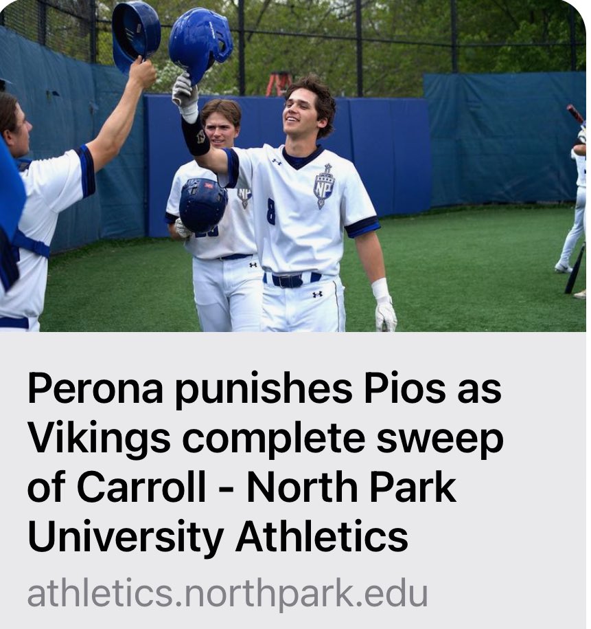 Joseph and NPU had a great week. athletics.northpark.edu/news/2024/4/28…