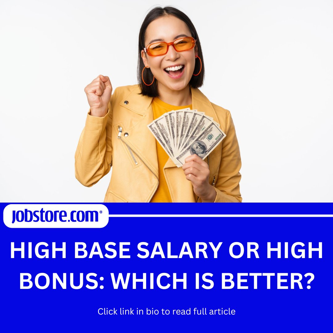 Salary Showdown: Bonus vs. Base Pay – Which One Should You Choose? 💸📷 Uncover the Pros and Cons of Each Choice! #SalaryDecisions #JobOffers

Read full article: rb.gy/zvpe1a

#BaseSalary #Bonus #Finance #Wage #LivingWage #MinimumWage #Productivity #Economy #News