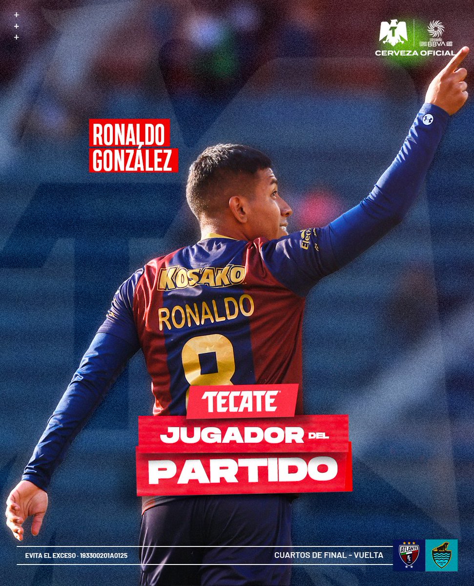 Ronaldo González - #TecateJugadorDelPartido 🔝

Abrió el marcador con un golazo para el @Atlante 🔥

@CervezaTecate