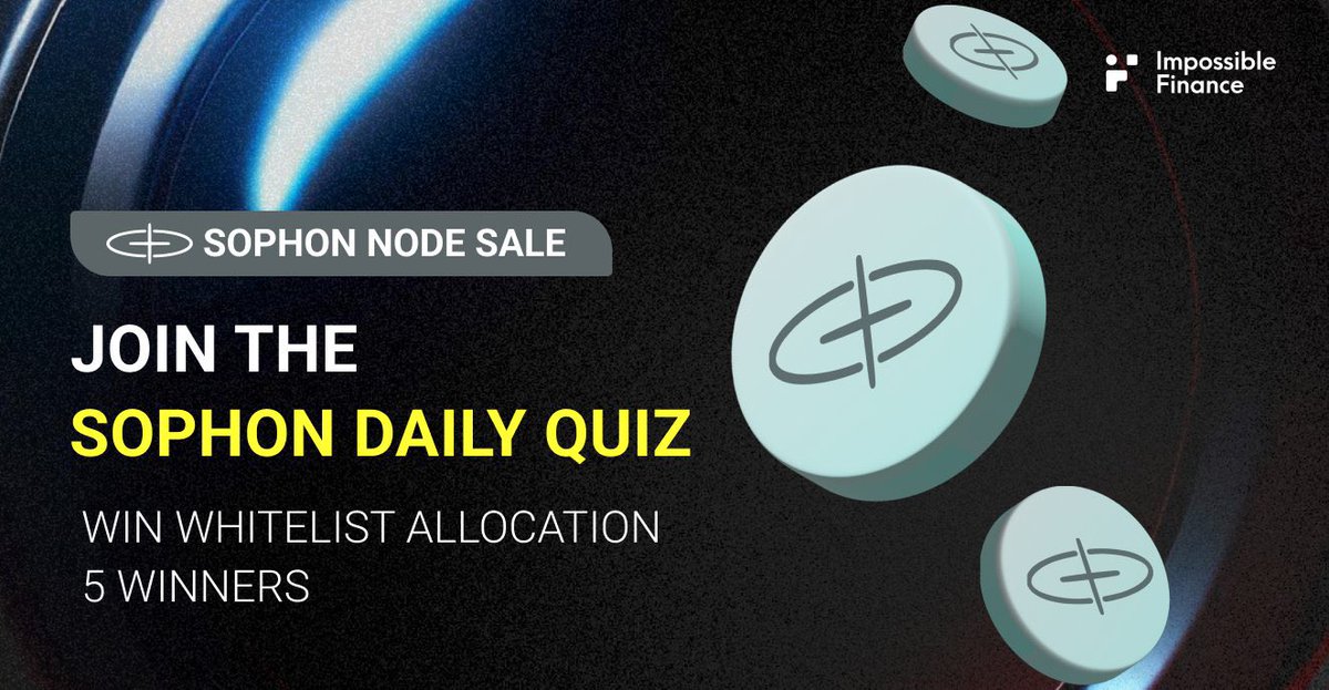 Third time's the charm 🍀 Join our Sophon Daily Quiz for a chance to win whitelist slots! Question #3 What percentage of Sophon's total token supply will be rewarded to node operators for being participants in the consensus of the network? Leave your answers below 👇 One