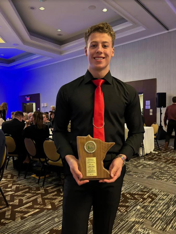 HutchActivities's tweet photo. Congratulations to our own Conner Hogan for being named the Class A boys Swimmer of the Year at the coaches association banquet on Saturday evening.  This award is well deserved! https://t.co/xQsc5YAxif