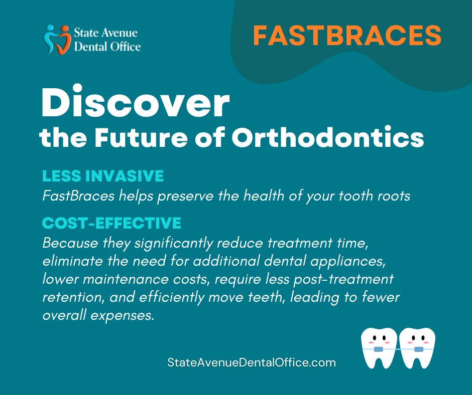 🌟 Considering braces?🌟

👐Faster, more comfortable, and kinder to your teeth than traditional braces, Fastbraces® can transform your smile in as little as 120 days. Why wait years? Explore a quicker path with us!👏

#Fastbraces #ModernOrthodontics #StateAvenueDental