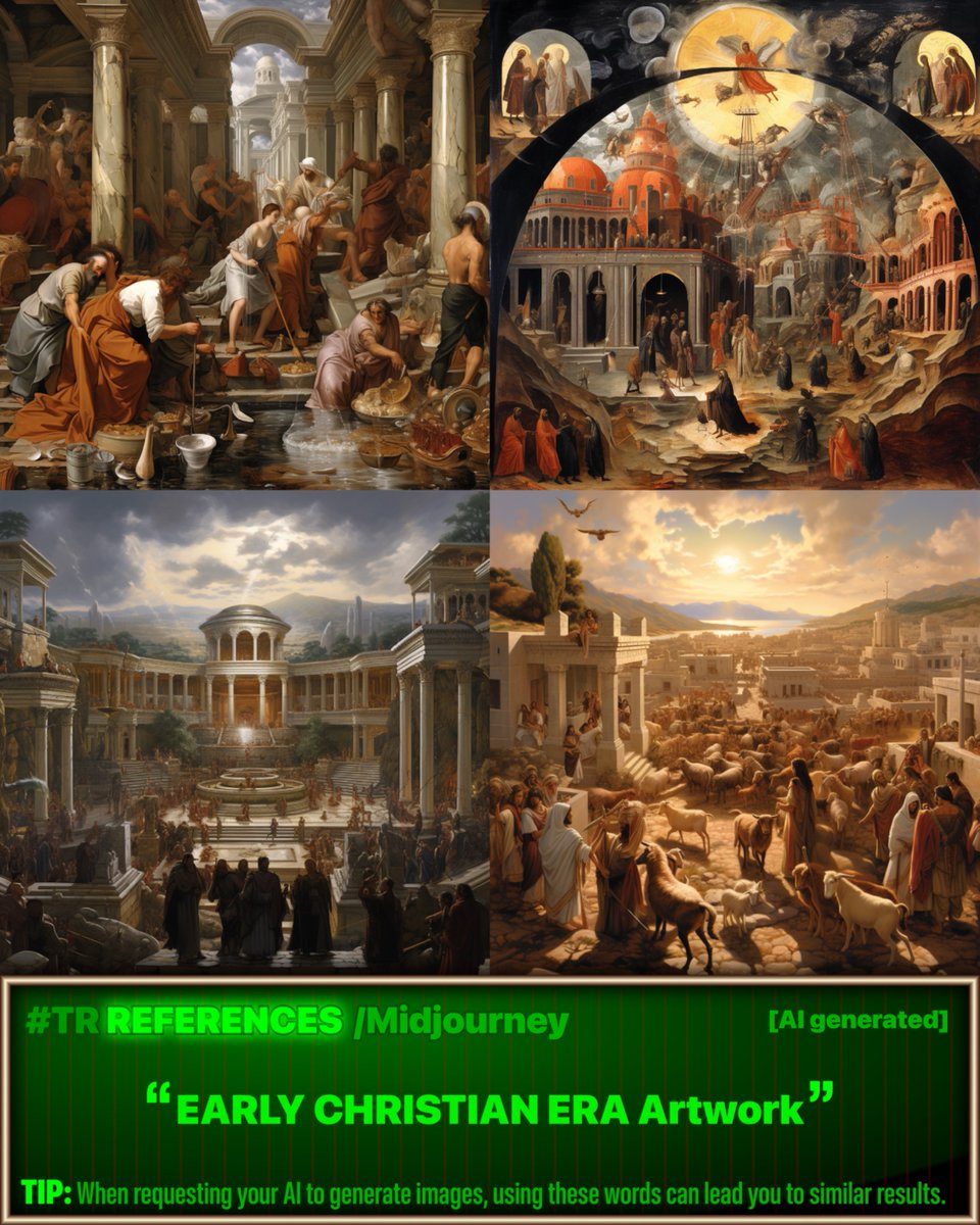 TECHRIDERmag's tweet image. AI delves into the serene spirituality of Early Christian era artwork, bringing ancient narratives to life with digital reverence. Let this fusion of faith and art enrich your creative spirit.
Follow #TRreferences for more!
+
#Aireferences #aitutorial