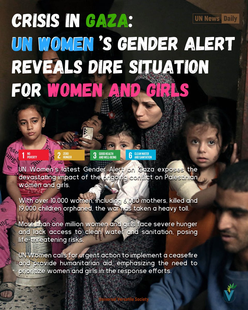 Crisis in Gaza: UN Women's Gender Alert Reveals Dire Situation for Women and Girls

Source: UN Women
SDG1, SDG2, SDG3, SDG6

UN Women's latest Gender Alert on Gaza exposes the devastating impact of the ongoing conflict on Palestinian women and girls.