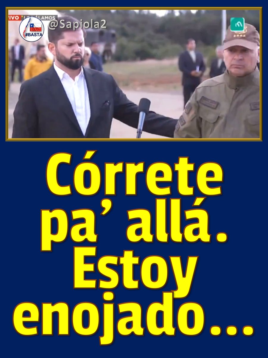 no se me ocurriría tocar a un General... menos empujarlo... #BoricNoSeLaPuede #FueralaONUdeChile #ConMisAhorrosNo #ConMiPlataNo