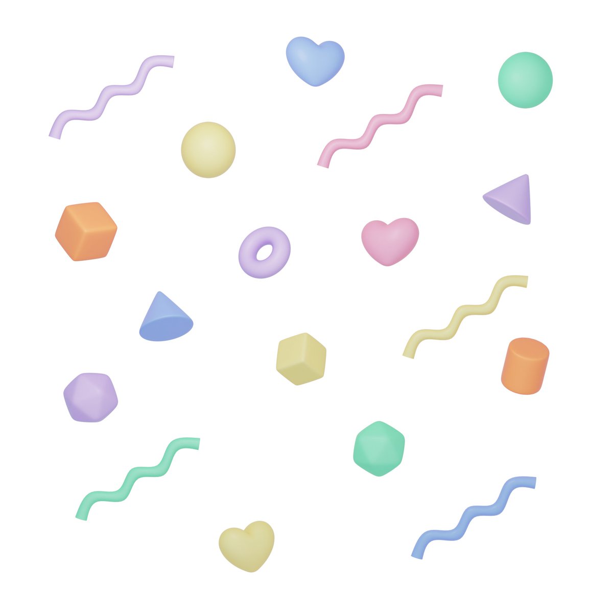 いろい模様シリーズ✨
背景に散りばめると賑やかな雰囲気になります👍

無料で使えるイラスト素材の3Dfun
3d-fun.graphics

#フリー素材 #イラスト素材