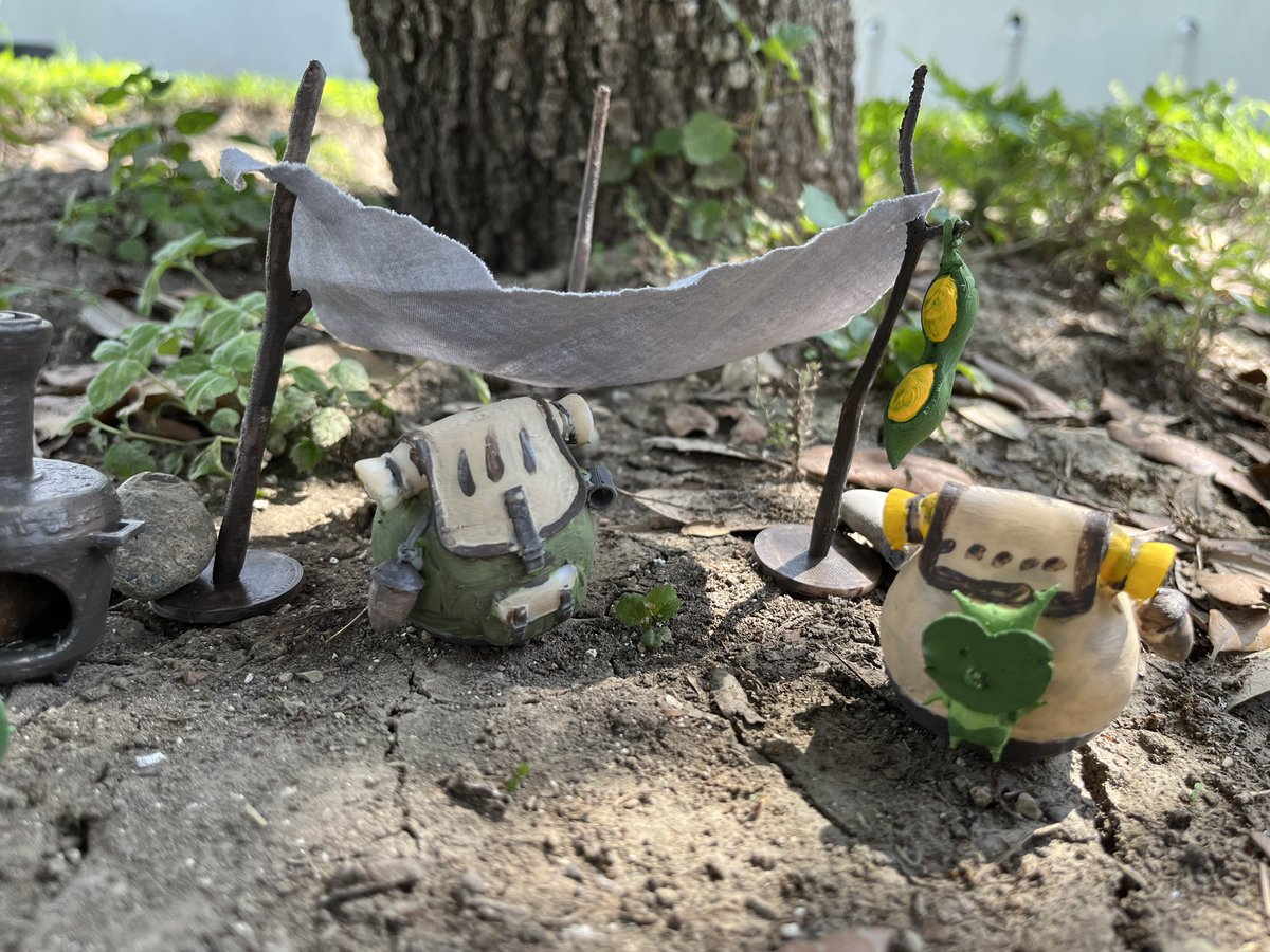 Campamento de Koroks en mi jardín. Con qué los alimento? #korok #zelda #tearsofthekingdom #impresion3d