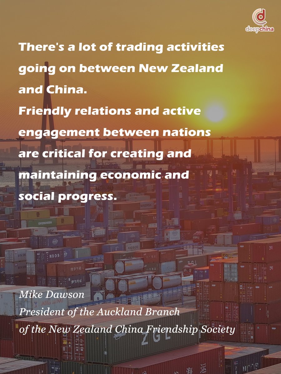 #DeepTalk Friendly relations and active engagement between nations are critical for creating and maintaining economic and social progress, said Mike Dawson, president of the Auckland Branch of the New Zealand China Friendship Society.