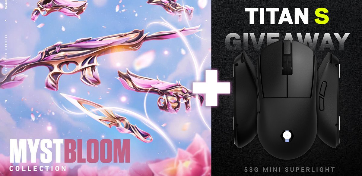 🌸MYSTBLOOM BUNDLE + PMM TITAN S GIVEAWAY🌸 To Enter: 🔄Like & Retweet ⬇️Tag a friend ➡️Follow @kaemiii_ & @ModsMouse TITAN S is a 53g Mini Superlight with Logitech Internals Winners announced May 10th