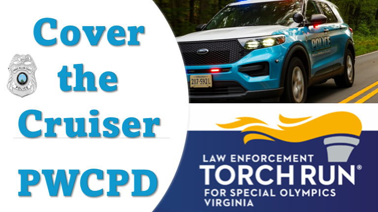 Join #PWCPD at the #Bristow @Wawa on 11111 #Nokesville Road (Route 28/Piper Lane) for #CoverTheCruiser tomorrow, Tuesday, April 30 from 7 a.m. – 10:30 a.m. We are raising funds to benefit @SOlympicsVA & hope you'll be able to stop by!