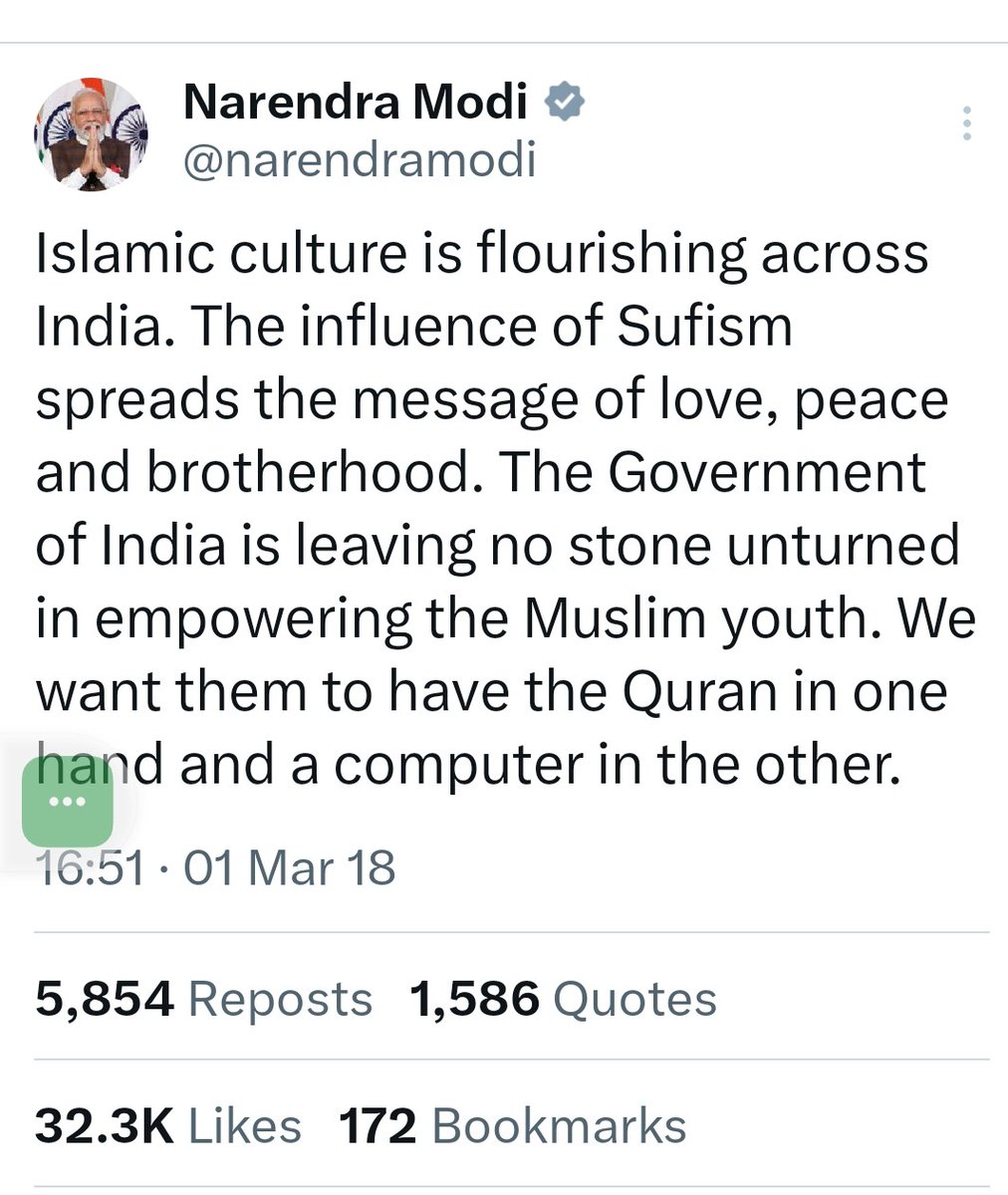 Arre Chunavi Hindu @narendramodi stop fooling around with such bullcrap statements. We know you're an Abbasi with extreme love for Islam and pasmandas. You hailed the greatness of their prophat's 99 names and much more. You propagated the greatness of sufii culture and isllamic…