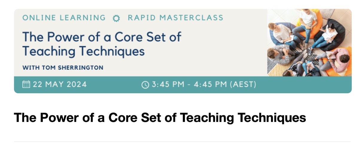 Hello Australia and SE Asia... Join me and <a href="/SimonBreakspear/">Simon Breakspear PhD</a> for webinar on May 22nd, 3.45pm  AEST. Open to all; free to register and take part. Part of our ongoing exploration of professional learning cultures.  simonbreakspear.zoom.us/webinar/regist…