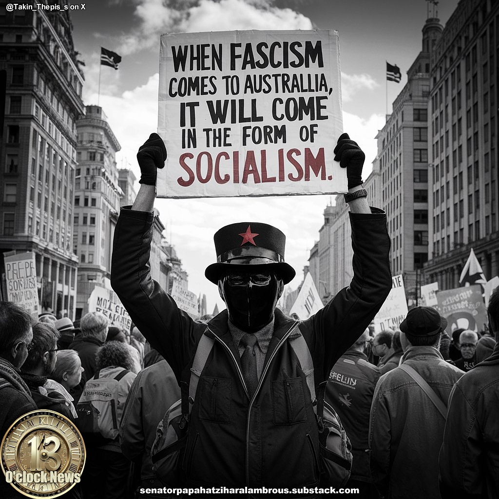 When Fascism Comes to Australia - It Will Come In The Form Of Socialism by Senator Papahatziharalambrous

G’day Punters! In recent years, the issue of censorship has become increasingly prevalent in Australian politics. Under the previous right-wing government led by ScoMo, we…