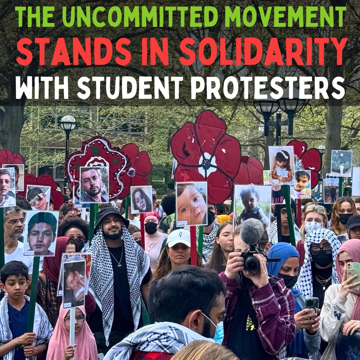 We stand in solidarity with the brave students nationwide speaking out against Israel’s genocide of the people of Gaza. The pro-peace movement is strong, and only growing stronger.

To show our support, movement leader Lexis Zeidan took part in protests at @UMich today.