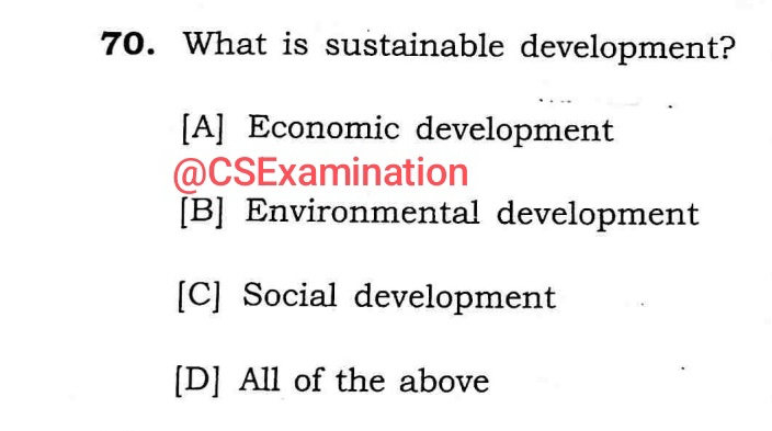 𝗝𝗣𝗦𝗖-𝗣𝗖𝗦 𝗣𝗿𝗲𝗹𝗶𝗺𝘀 𝗘𝘅𝗮𝗺 - 2024

Topic:  Environment / Sustainable Development.

𝗖𝗼𝗺𝗺𝗲𝗻𝘁 𝘆𝗼𝘂𝗿 𝗮𝗻𝘀𝘄𝗲𝗿 !

#UPSCPrelims2024 #UPSC #uppsc #roaro #mppsc #ukpsc #HPSC #JPSC