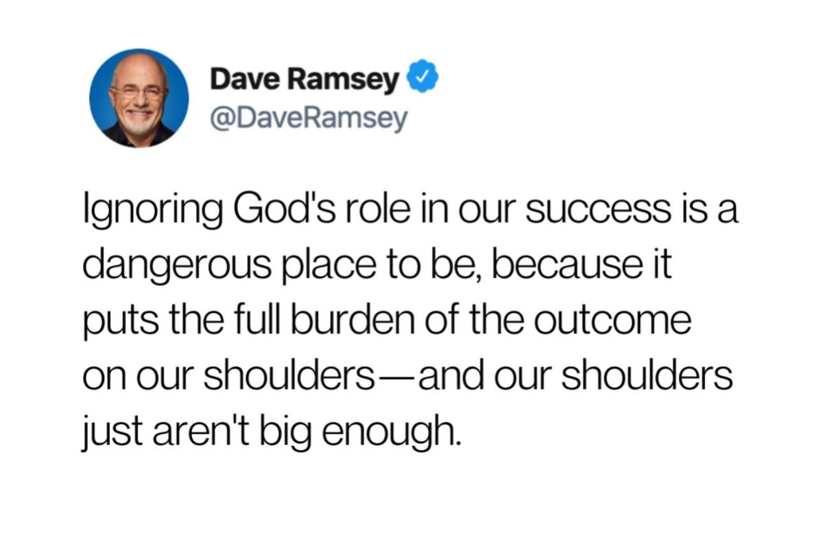 Great words from ⁦⁦@DaveRamsey⁩ 🔥