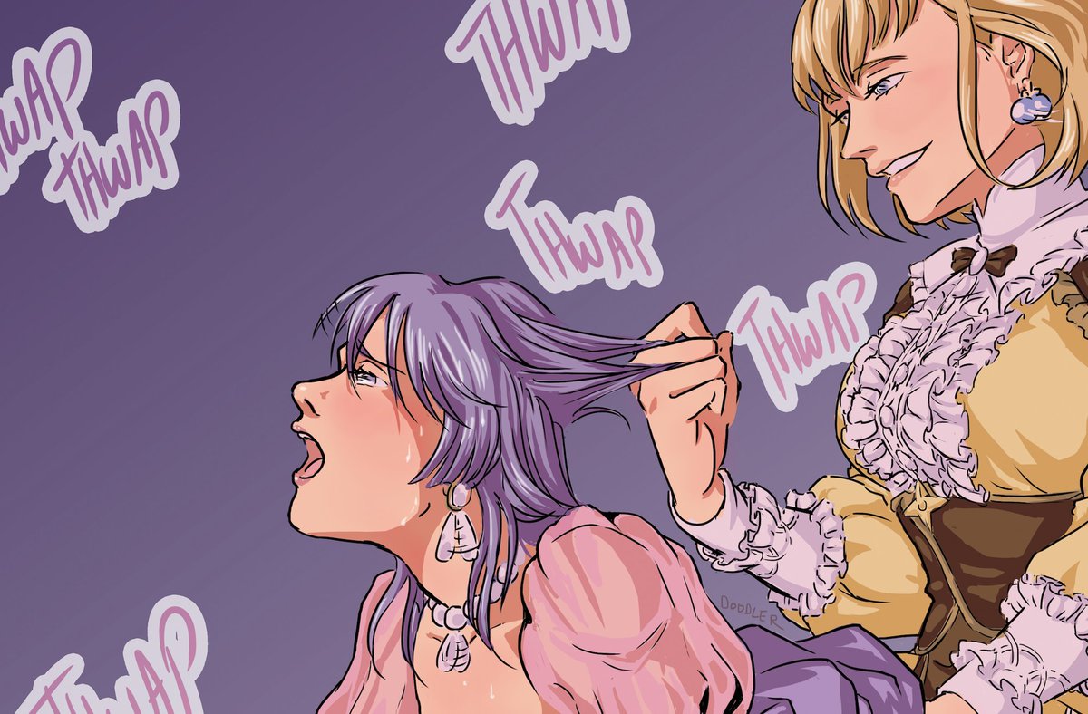 NDA lifted!  I had a bunch of fun drawing t4t forcefem Mercedes/Bernadetta for <a href="/fe3hfemslashex/">FE3H Femslash Exchange ✨ Works revealed!</a>