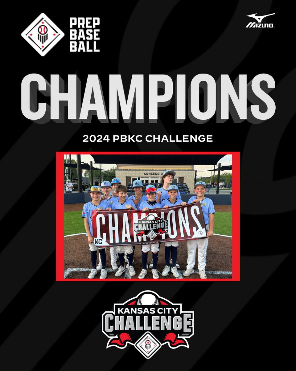 🏆CHAMPIONS🏆 Congratulations to the 2024 PBKC Challenge 12U Open Champions, Building Champions - Navy!!! #PrepBaseballKC #BeSeen