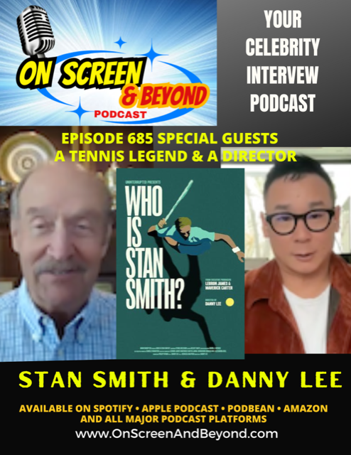 OnScreenNBeyond's tweet photo. On Screen &amp; Beyond podcast guests 685 #tennislegend,sneakers w/his name on it, #Wimbledon champ, Stan Smith. Danny Lee-director-tells Stan’s story in the film“Who Is Stan Smith”. Listen at this link: https://t.co/KyVdTBjUGh or Spotify &amp; all podcast apps #stansmith #tennischampion https://t.co/5tgeaAjTTA