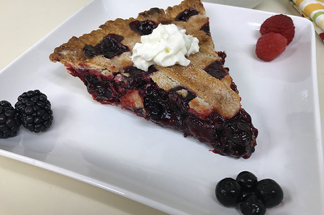 It's Blueberry Pie Day & we are not going to let blueberries have all the fun. You'll love the berry flavor of this Aroniaberry Triple Berry Pie using our frozen Aroniaberries & other frozen berries, It is so easy to make. Get our recipe: ow.ly/PwWk50Rqi18 #Superberries