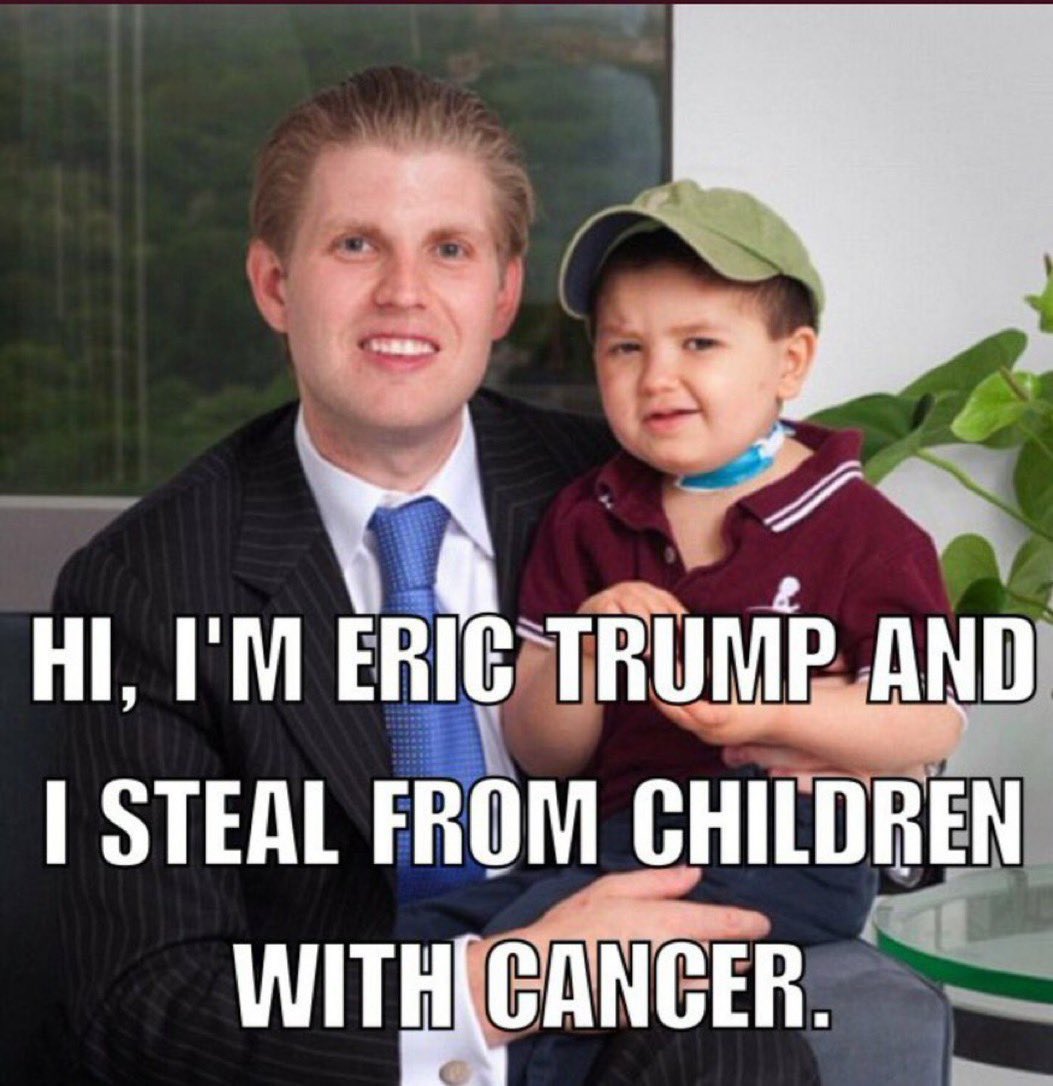 LePapillonBlu2's tweet photo. Eric Trump is a POS just like dad. https://t.co/090g1ezwGW