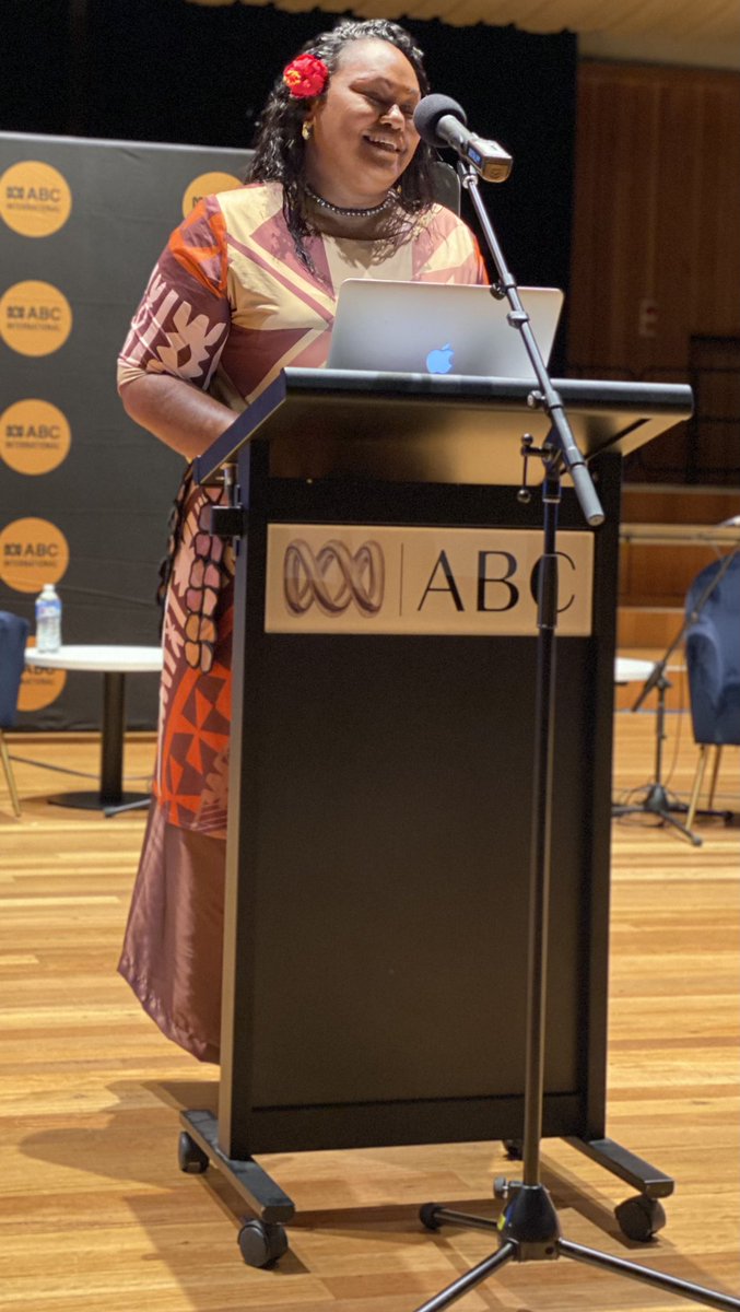 Fabulous as always ro hear from @LiceMovono - here at the @ABCaustralia studios in Meeanjin/Brisbane for the ABU #Pacific media partnership conference