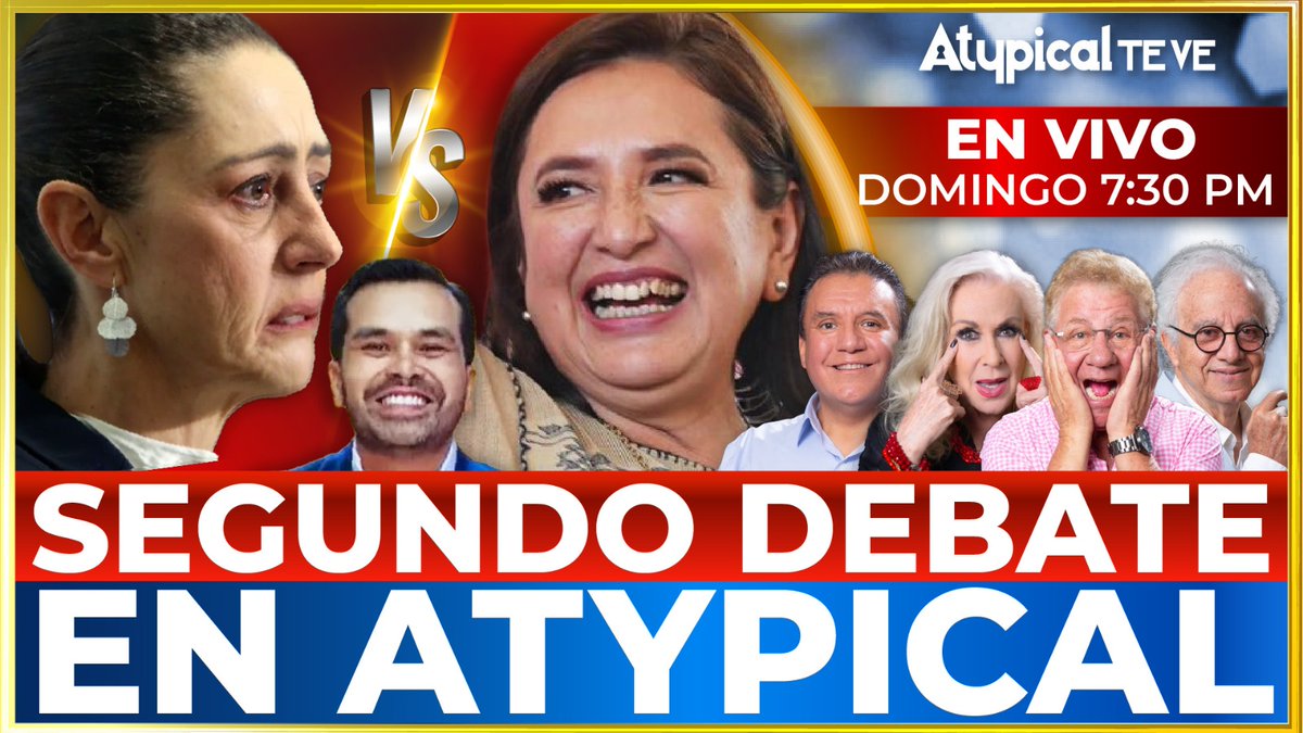 SIGAN EL SEGUNDO #DebateINE EN @AtypicalTeve !!! NO SE PIERDAN LA ARRASTRADA QUE @XochitlGalvez LE PONDRÁ A TITINA @claudiashein 🔥 @LAURAZAPATAM, @fmartinmoreno, @JesusMartinMx Y UN SERVIDOR LOS ESPERAMOS ➡️ youtube.com/live/SWDQrplAh…