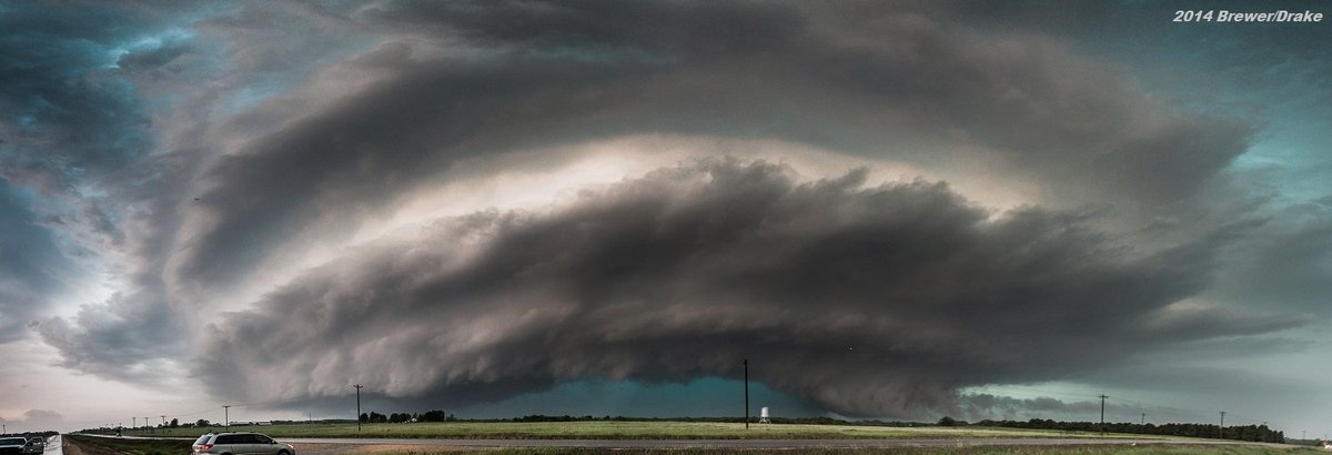 #weatherpicofday Sculpted supercells and a wedge near Louisville and Columbus, Mississippi, during a significant outbreak OTD 10 years ago, 28 April 2014. @JustonStrmRider and I also got 2 twisters today 10 years later! #MSwx