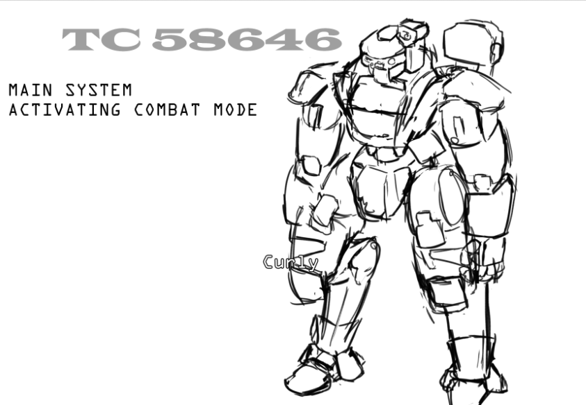 BlueCurks's tweet photo. tried making a mech! https://t.co/6UgqOK6WRF