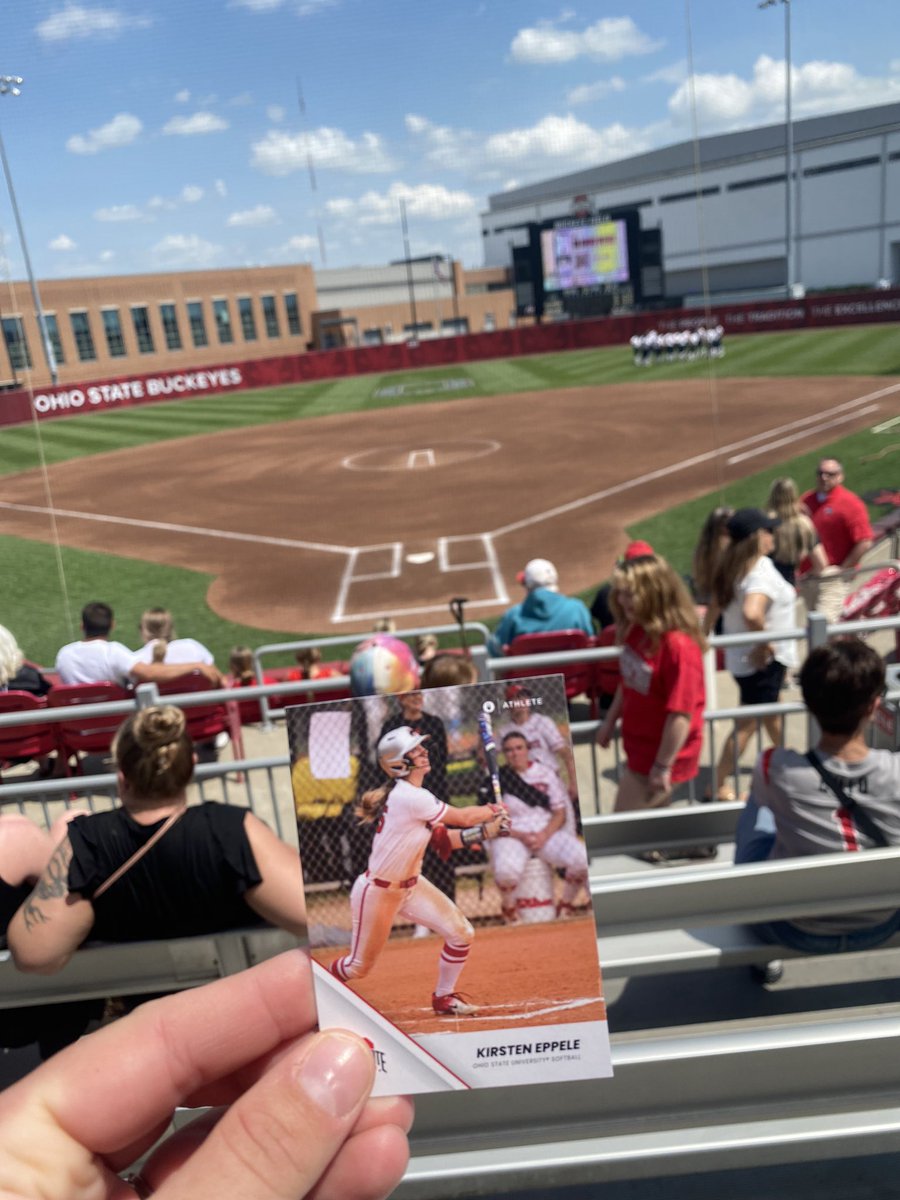 SHSmustangsSB's tweet photo. Went down to buckeye field cheering on @kirsteneppele one last time. What you have done for the game in our community will never be forgotten. I’m so glad we were able to be a small part of your huge journey. We couldn’t be more proud of you! We also love a senior day HR! ❤️ https://t.co/FMWSu6GuRJ
