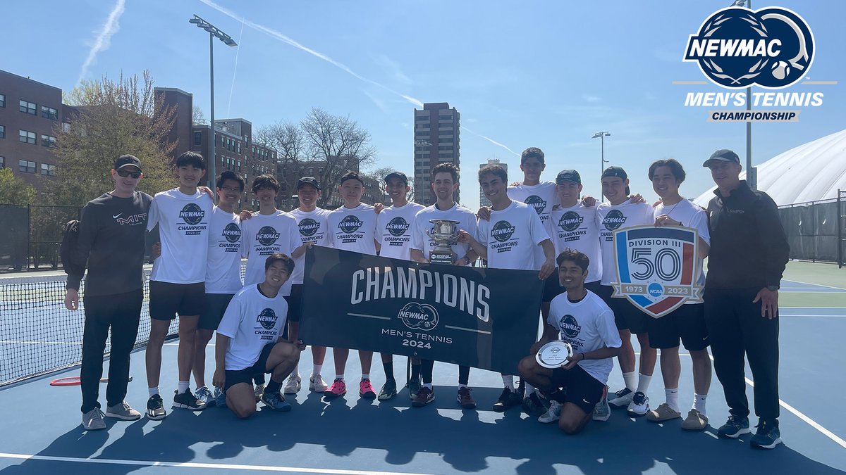 MEN'S TENNIS CHAMPIONSHIP 🎾

ICYMI, @MITAthletics won their 24th NEWMAC title today, topping Babson 5-0, and earning a bid to the NCAA Tournament. 

Recap ➡️ ow.ly/FzCc50Rqi30

#GoNEWMAC // #WhyD3