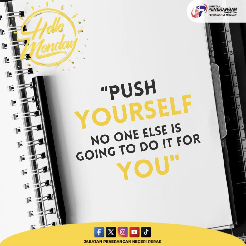 HELLO MONDAY | #11

Paksa diri sendiri untuk berjaya kerana tiada orang lain yang akan lakukannya untuk anda.

#HelloMonday
#Motivasi
#MalaysiaMADANI
#JabatanPenerangan
#PeneranganPerak