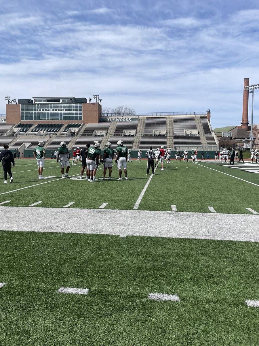 Had a great time visiting @DartmouthFTBL yesterday. Thank you for the hospitality! Really enjoyed learning more about the program and what it has to offer. @Coach_McCorkle @headdogpound @CoachHebert12 @coach_dobes @coachirishodea @CoachALarkins @coach_spinnato @CRHFootball