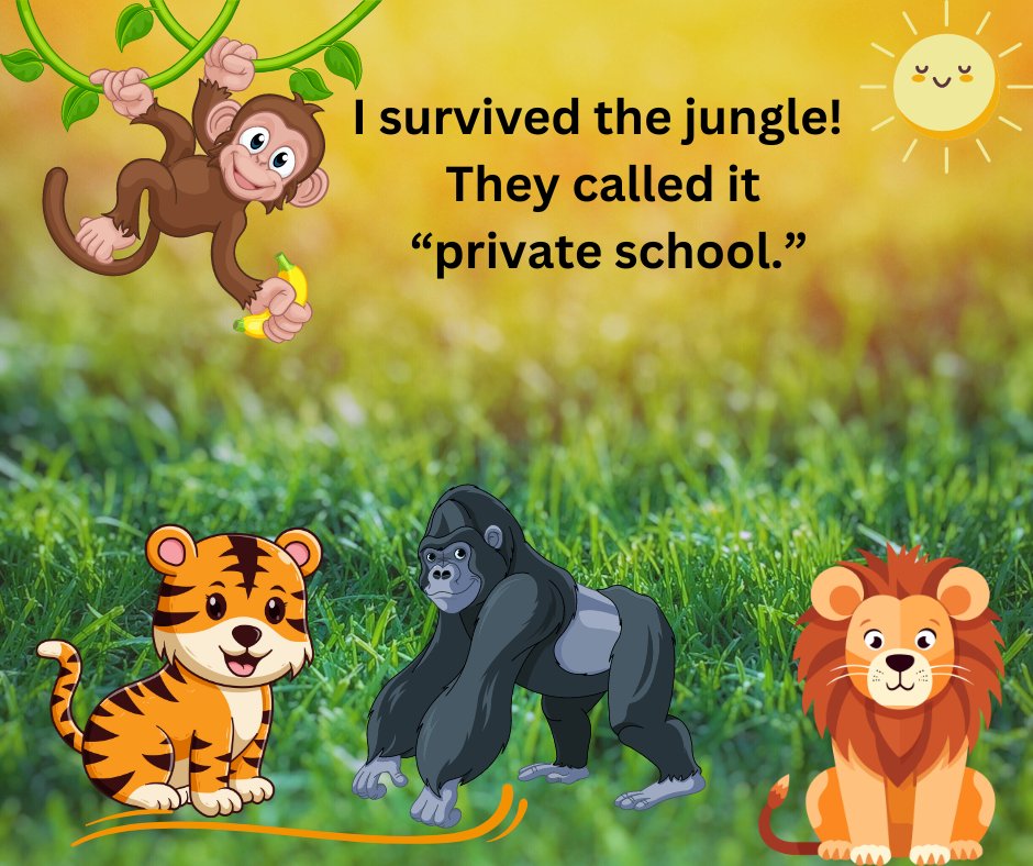 That's ONE way of describing it!  #privateschools #thejungle #itsajungleoutthere