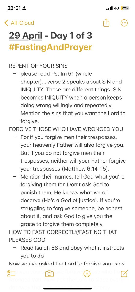 au_badela's tweet photo. #Day1of3: 29 APRIL 2024

1. Please make time to read the Word, quote it when you pray 
2. Be intentional when you pray, believe that you’ll receive that which you’re praying for
3. Don’t let unforgiveness hinder your prayers from being answered. 
4. Catch up on social media and https://t.co/tlmKiCIEZ4