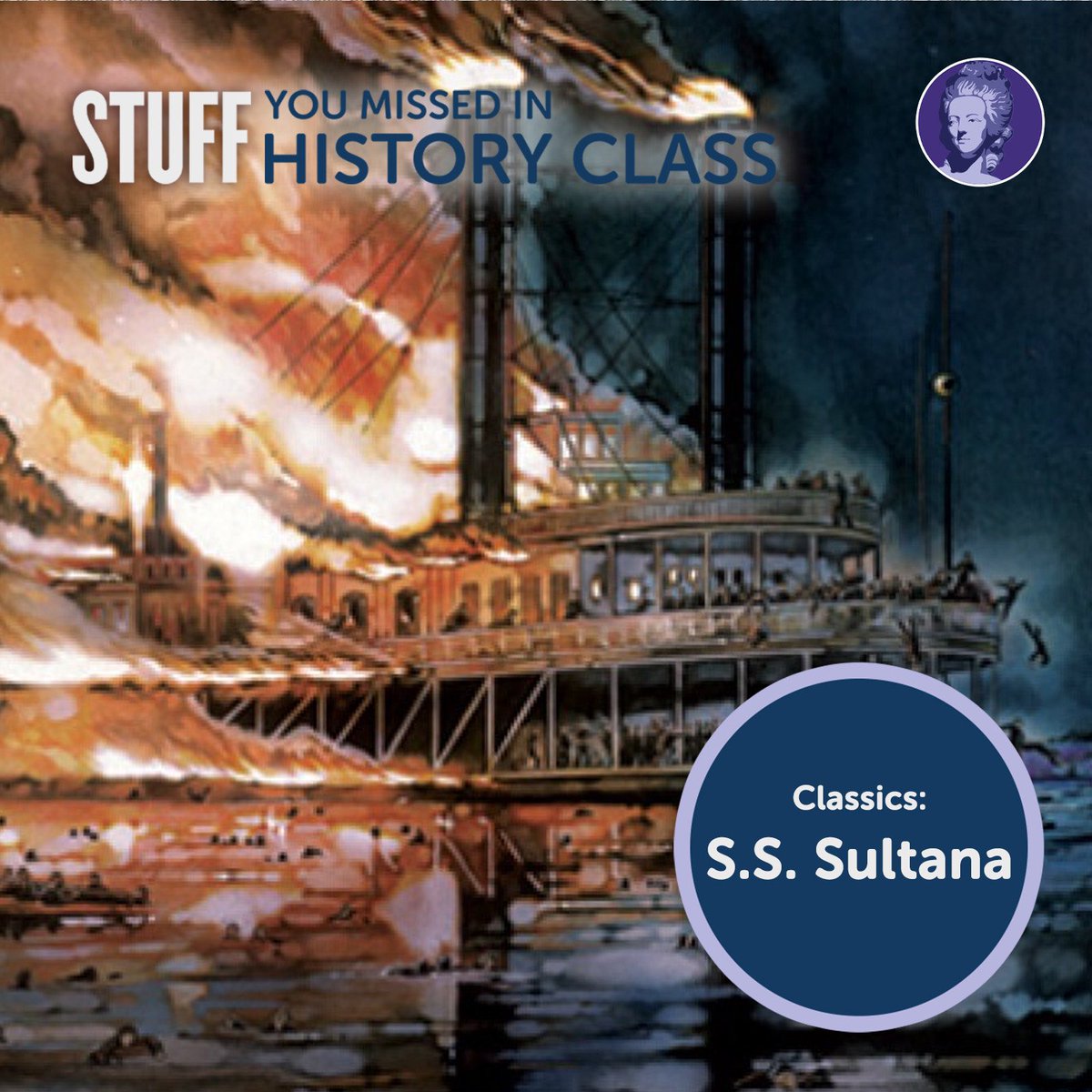 This 2014 episode covers the Sultana, which sank the day after John Wilkes Booth was captured and killed for the murder of Abraham Lincoln So the maritime tragedy didn't make headline news. 

Listen here: omny.fm/shows/stuff-yo…