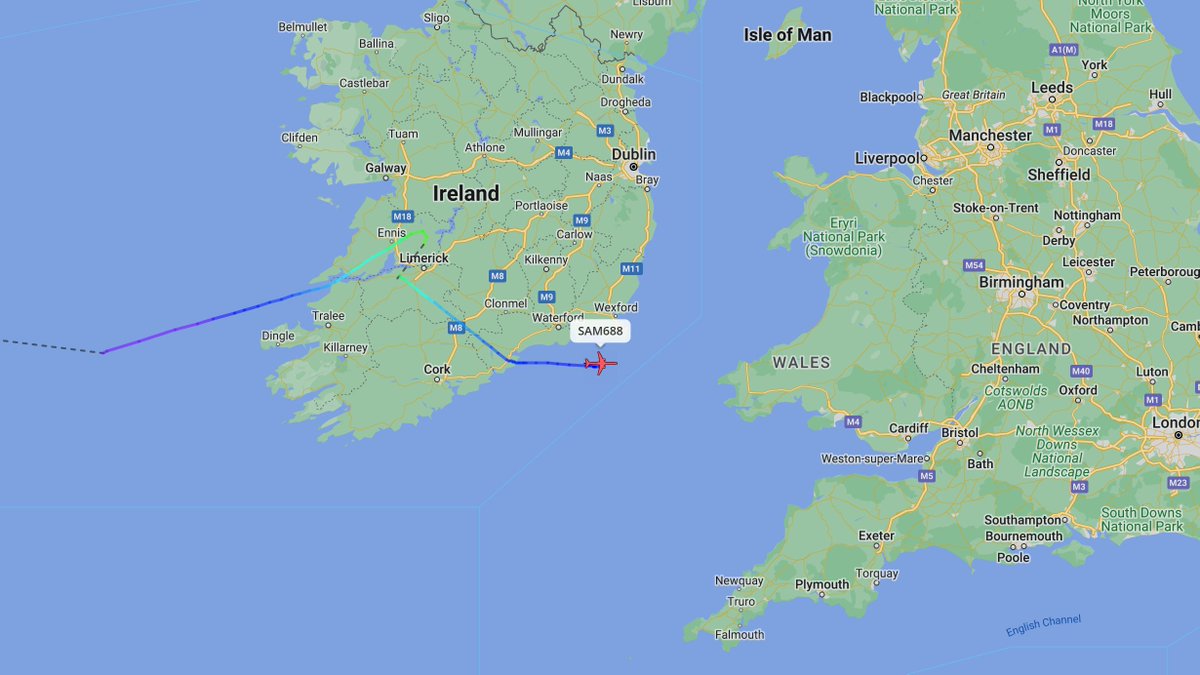🇺🇸 US Air Force C-32A #ADFEB7 98-0001

#SAM688 departed Shannon Airport and is routing to Riyadh King Khalid International Airport.

Aboard is US Secretary of State Antony Blinken who is travelling to Saudi Arabia, Jordan, and Israel.