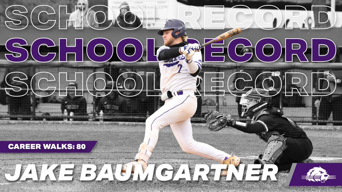 With his 9th inning walk today, Jake Baumgartner broke a school record for walks in a career surpassing John Mast ‘87. Congrats Jake!