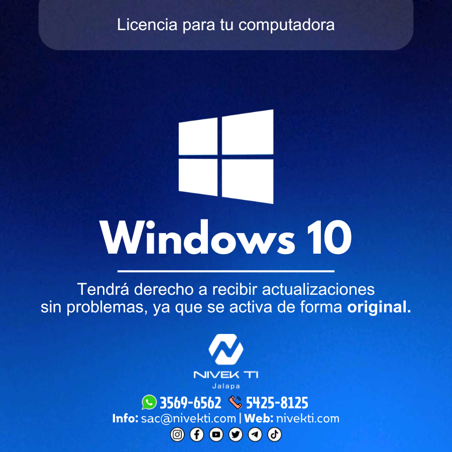 Windows 10 es tan familiar y fácil de usar que te sentirás un experto | 𝗦𝗲𝗿𝘃𝗶𝗰𝗶𝗼: 📷 3569-6562 | 𝗦𝗼𝗽𝗼𝗿𝘁𝗲: 📷 5425-8124 | Instalación en #Jalapa