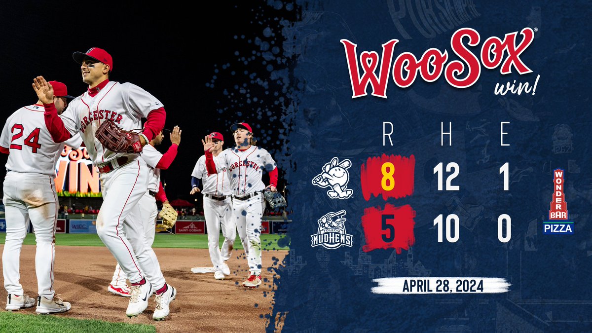 Closing the series with a W! See you back at Polar Park on Tuesday for homestand 3⃣