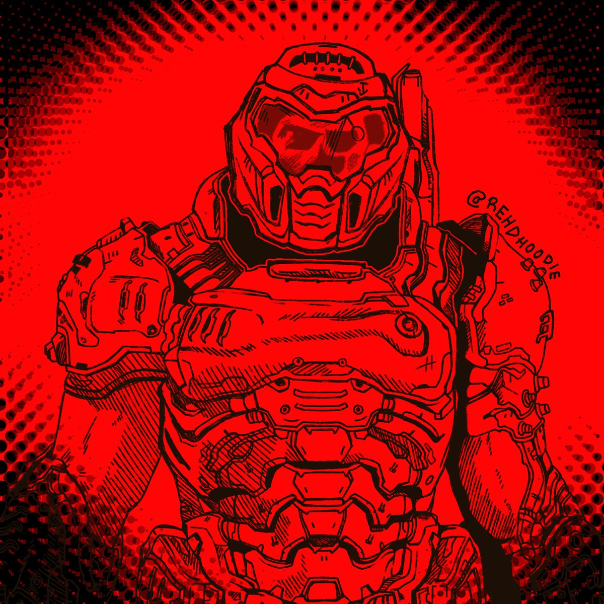 2nd doom post. Yurh #doom #doometernal #bethesda #doomslayer #art *throws up*